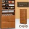 10-Tier Shoe Rack Cabinet Wooden Shelf Stand Storage Book Shelf Bamboo Organizer